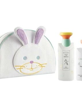 Bulgari Kids Bunny Bath Set – White, Purple & Gold Accents